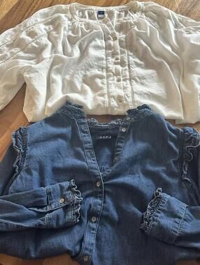 Old Navy & Gap Cottage Core Boho Peasant Long Sleeve Spring Tops  Bundle Medium